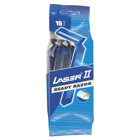 Бритвы одноразовые КОМПЛЕКТ 10 шт. LASER 2 (аналог Gillette 2), 5015911101147 по низкой цене оптом Краснодар, Москва, Уфа, Казань, Барнаул, Владивосток, Хабаровск, Сахалин, Красноярск, Екатеренбург, 