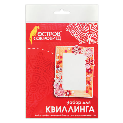 Набор для квиллинга. Укрась фоторамку, 5 цветов, 95 полос, "Розовые лепестки", ОСТРОВ СОКРОВИЩ, 661120 по низкой цене оптом 
