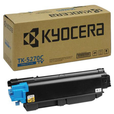 Тонер-картридж KYOCERA (TK-5270C) M6230cidn/M6630cidn/P6230cdn, голубой, оригинальный, ресурс 6000 страниц, 1T02TVCNL0 по низкой цене оптом 