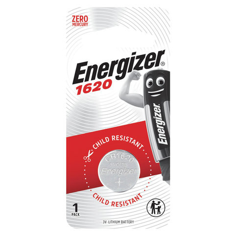 Батарейка ENERGIZER, CR 1620, литиевая, 1 шт., в блистере, E300844001 по низкой цене оптом 