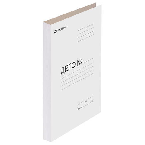 Папка без скоросшивателя "Дело", картон, плотность 440 г/м2, до 200 листов, BRAUBERG, 110929 по низкой цене оптом 