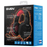 Наушники с микрофоном (гарнитура) SVEN AP-G988MV, проводные, 1,2 м, с оголовьем, черно-красные, SV-014797 по низкой цене оптом Краснодар, Москва, Уфа, Казань, Барнаул, Владивосток, Хабаровск, Сахалин, Красноярск, Екатеренбург, 
