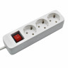 Удлинитель сетевой SONNEN PSW-503, 3 розетки c заземлением, выключатель 10 А, 5 м, белый, 513661 по низкой цене оптом 