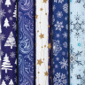 Бумага упаковочная новогодняя 70х100 см ЗОЛОТАЯ СКАЗКА "Blue Collection", 5 дизайнов, 70 г/м2, 591583 по низкой цене оптом 