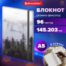 Блокнот с резинкой в клетку 96л, А5 145х203, твердая обложка, BRAUBERG, Дизайн 1, 116315 по низкой цене оптом 