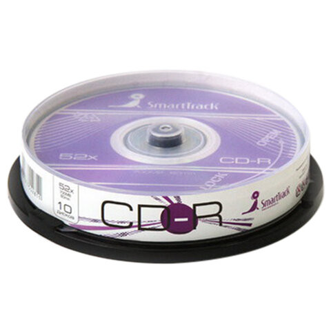 Диски CD-R SMARTTRACK, 700 Мб 52x Cake Box (упаковка на шпиле), КОМПЛЕКТ 10 шт, ST000, ST000148 по низкой цене оптом Краснодар, Москва, Уфа, Казань, Барнаул, Владивосток, Хабаровск, Сахалин, Красноярск, Екатеренбург, 