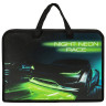 Папка на молнии с ручками ЮНЛАНДИЯ А4, 1 отделение, пластик, ширина 40 мм, "Neon race", 270950 по низкой цене оптом Краснодар, Москва, Уфа, Казань, Барнаул, Владивосток, Хабаровск, Сахалин, Красноярск, Екатеренбург, 