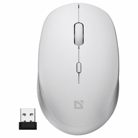 Мышь беспроводная DEFENDER Auris MB-027, USB, 3 кнопки+1 колесо-кнопка, оптическая, б, 52028 по низкой цене оптом Краснодар, Москва, Уфа, Казань, Барнаул, Владивосток, Хабаровск, Сахалин, Красноярск, Екатеренбург, 