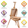 Этюдник BRAUBERG ART CLASSIC, бук, 50х34х11см, высота холста 87см, ножки дерев 90см, ремень, 190654 по низкой цене оптом 
