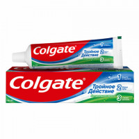 Зубная паста 100мл COLGATE "Натуральная мята", тройное действие, с фторидом, ш/к 2899, 7891024128992