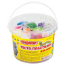 Пластилин на растительной основе (тесто для лепки) ПИФАГОР, 12 цветов, 360 г, пластиковое ведро, 104546 по низкой цене оптом Краснодар, Москва, Уфа, Казань, Барнаул, Владивосток, Хабаровск, Сахалин, Красноярск, Екатеренбург, 