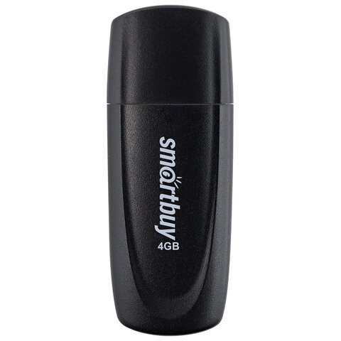 Флеш-диск 4GB SMARTBUY Scout USB 2.0, черный, SB004GB2SCK по низкой цене оптом Краснодар, Москва, Уфа, Казань, Барнаул, Владивосток, Хабаровск, Сахалин, Красноярск, Екатеренбург, 