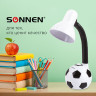 Светильник настольный SONNEN OU-503, на подставке, цоколь Е27, "Мяч", белый, 236675 по низкой цене оптом Краснодар, Москва, Уфа, Казань, Барнаул, Владивосток, Хабаровск, Сахалин, Красноярск, Екатеренбург, 