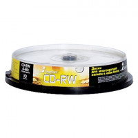 Диски CD-RW SMARTTRACK, 700 Мб 4-12x Cake Box (упаковка на шпиле), КОМПЛЕКТ 10 шт, ST, ST000198