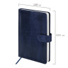 Ежедневник датированный 2026 А5 138x213мм BRAUBERG Legend, под кожу, застежка, синий, 117067 по низкой цене оптом 