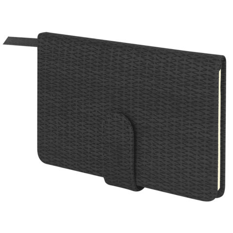 Еженедельник датированный 2026 МАЛЫЙ ФОРМАТ 95х155мм А6 BRAUBERG Augustus, под кожу, черный, 117186 по низкой цене оптом 