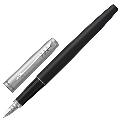 Ручка перьевая PARKER "Jotter Bond Street Black CT", копус черный, детали из нержавеющей стали, синяя, 2030947 по низкой цене оптом 