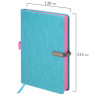 Ежедневник датированный 2026 А5 138x213мм BRAUBERG Inspiration, под кожу, цветной срез, бирюза, 117476 по низкой цене оптом 