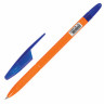 Ручка шариковая масляная STAFF "X-100", СИНЯЯ, корпус оранжевый, узел 1 мм, линия письма 0,7 мм, 143204 по низкой цене оптом 