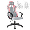 Кресло компьютерное BRABIX ''Forcer GM-127'', 2 подушки, ткань, розовое/серое, 533215 по низкой цене оптом Кресло компьютерное BRABIX ''Forcer GM-127'', 2 подушки, ткань, розовое/серое, 533215 по низкой цене оптом