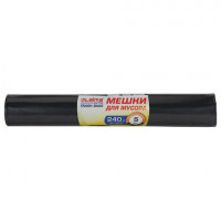 Мешки для мусора LAIMA "ULTRA", 240 л, черные, 5 шт., сверхпрочные, ПСД, 120 мкм, 90х140 см, 607698