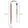Ручка шариковая PARKER "Jotter XL Monochrome Pink Gold PGT", корпус "розовое золото", сталь, синяя, 2122755 по низкой цене оптом 