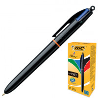Ручка шариковая автоматическая BIC "4 Colours Pro", 4 цвета (синий, черный, красный, зеленый), узел 1 мм, линия письма 0,32 мм, 902129