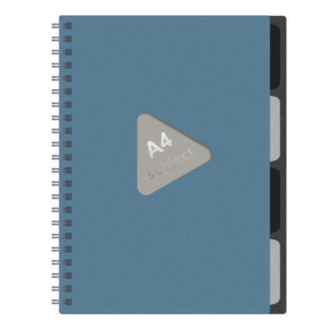 Тетрадь обложка пластик, А4 80л. гребень, 4 съемных разделителя, клетка, BRAUBERG, синий, 405364 по низкой цене оптом Тетрадь обложка пластик, А4 80л. гребень, 4 съемных разделителя, клетка, BRAUBERG, синий, 405364 по низкой цене оптом