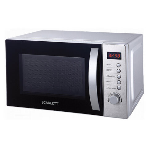Микроволновая печь SCARLETT SC-MW9020S10D, 20 л, 700 Вт, электронное управление, таймер, серебро по низкой цене оптом 