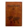 Обложка для паспорта "Passport Map", мягкая экокожа, коричневая, STAFF, 238876 по низкой цене оптом 