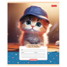 Тетрадь 12л. HATBER клетка, обложка картон, Мы-котики! (микс в спайке), 12Т5В1 по низкой цене оптом 