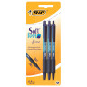 Ручки шариковые автоматические с грипом BIC "Soft Feel Fine", НАБОР 3 шт., линия письма 0,8 мм, блистер, 893221 по низкой цене оптом Краснодар, Москва, Уфа, Казань, Барнаул, Владивосток, Хабаровск, Сахалин, Красноярск, Екатеренбург, 