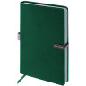 Ежедневник датированный 2026 А5 138x213мм BRAUBERG Inspiration, под кожу, цветной срез, темно-зелен, 117477 по низкой цене оптом 