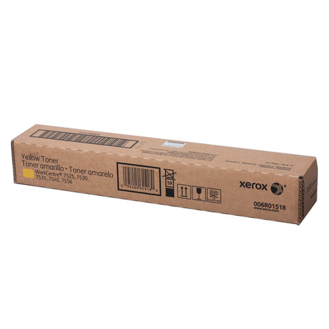Тонер-картридж XEROX (006R01518) WC 7545/7556 и другие, желтый, оригинальный, ресурс 15000 страниц по низкой цене оптом Краснодар, Москва, Уфа, Казань, Барнаул, Владивосток, Хабаровск, Сахалин, Красноярск, Екатеренбург, 