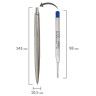 Ручка шариковая PARKER "Jotter XL Monochrome Stainless Steel CT", корпус серебристый, сталь, синяя,2122756 по низкой цене оптом 