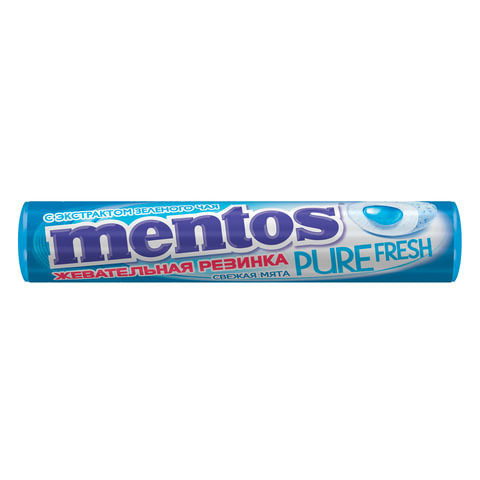 Жевательная резинка MENTOS Pure Fresh (Ментос) "Ролл Свежая Мята", 15,5 г, 87545 по низкой цене оптом Жевательная резинка MENTOS Pure Fresh (Ментос) "Ролл Свежая Мята", 15,5 г, 87545 по низкой цене оптом