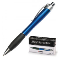 Ручка шариковая автоматическая LACO (ЛАКО, Германия), СИНЯЯ, корпус синий, узел 1 мм, линия письма 1 мм, JBP 12