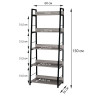 Стеллаж на металлокаркасе BRABIX "LOFT SH-003", 600х350х1500 мм, 5 полок, цвет дуб антик, 641235 по низкой цене оптом 