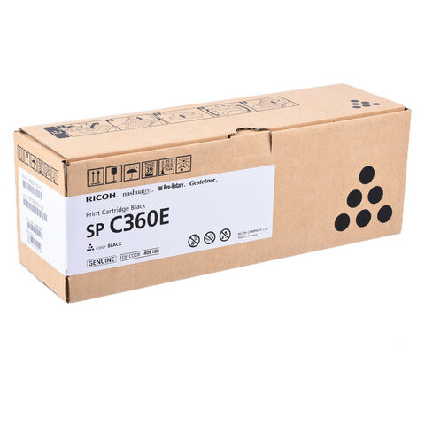 Тонер-картридж лазерный RICOH (SP C360E) SP C360/C361, черный, оригинальный, ресурс 2000 стр., 408188 по низкой цене оптом 