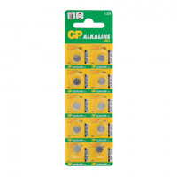 Батарейка GP Alkaline 192 (G3, LR41), алкалиновая, 1 шт., в блистере (отрывной блок), 192-2CY, 4891199015533