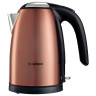 Чайник BOSCH TWK7809, 1,7 л, 2200 Вт, закрытый нагревательный элемент, нержавеющая сталь, медный по низкой цене оптом Краснодар, Москва, Уфа, Казань, Барнаул, Владивосток, Хабаровск, Сахалин, Красноярск, Екатеренбург, 