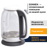 Чайник SONNEN KT-1792, 1,7 л, 2200 Вт, закрытый нагревательный элемент, стекло, белый, подсветка, 454348 по низкой цене оптом Краснодар, Москва, Уфа, Казань, Барнаул, Владивосток, Хабаровск, Сахалин, Красноярск, Екатеренбург, 