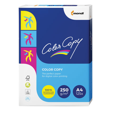 Бумага COLOR COPY, А4, 250 г/м2, 125 л., для полноцветной лазерной печати, А++, Австрия, 161% (CIE), А4-34792 по низкой цене оптом 