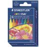 Восковые мелки STAEDTLER (Германия) "Noris Club", 24 цвета, картонная упаковка, европодвес, 220 NC24 по низкой цене оптом 