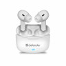 Наушники с микрофоном (гарнитура) DEFENDER TWINS 903, Bluetooth, беспроводные, белые, 63903 по низкой цене оптом 
