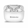Наушники с микрофоном (гарнитура) DEFENDER TWINS 903, Bluetooth, беспроводные, белые, 63903 по низкой цене оптом 