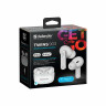 Наушники с микрофоном (гарнитура) DEFENDER TWINS 903, Bluetooth, беспроводные, белые, 63903 по низкой цене оптом 