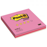 Блок самоклеящийся (стикер) POST-IT ORIGINAL "Клубничная радуга" 76х76 мм, 100 л., ассорти, 654RB-ST
