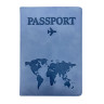 Обложка для паспорта "Passport Map", мягкая экокожа, голубая, STAFF, 238877 по низкой цене оптом 