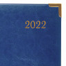 Ежедневник датированный 2022 А5 138x213 мм BRAUBERG "Senator", под кожу, синий, 112782 по низкой цене оптом 